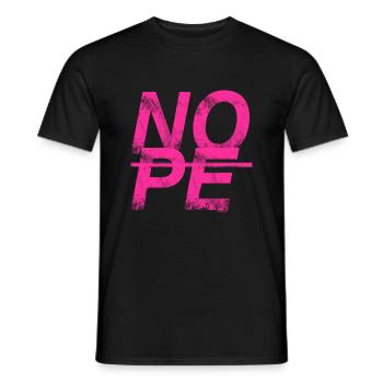 NOPE - sei kein Ja - Sager! - Männer T-Shirt - Schwarz - Vorne - AI Model Male 178 light (178cm)
