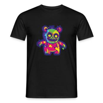 Lustiger Horror Gruseliger Bär Halloween Boo Bär - Männer T-Shirt - Schwarz - Vorne - AI Model Male 178 light (178cm)
