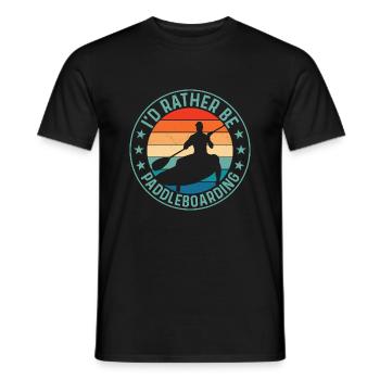 I'd Rather Be Paddleboarding Stand Up Paddling Boa - Männer T-Shirt - Schwarz - Vorne - AI Model Male 178 light (178cm)