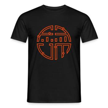 Logo der Freiheit - Männer T-Shirt - Schwarz - Vorne - AI Model Male 178 light (178cm)