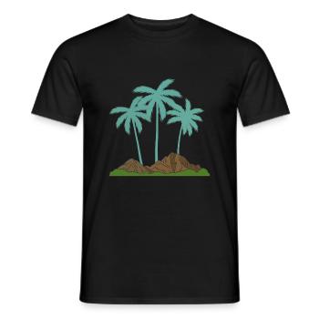 Palmesus - Men's T-Shirt - black - Front - AI Model Male 178 light (178cm)