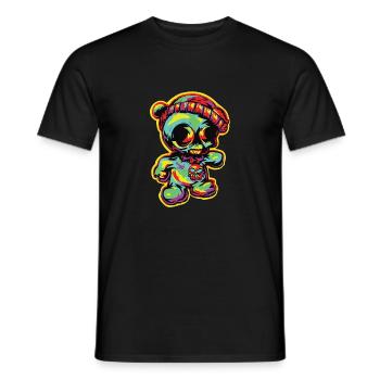 Horror Scay Bear Halloween Darkling Bear - Men's T-Shirt - black - Front - AI Model Male 178 light (178cm)