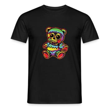 Horror Gruseliger Bär Halloween Jack-o'-Laterne Bär - Männer T-Shirt - Schwarz - Vorne - AI Model Male 178 light (178cm)