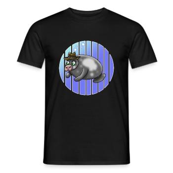 Manati Seekuh Ska Hut lustige Tiere - Männer T-Shirt - Schwarz - Vorne - AI Model Male 178 light (178cm)