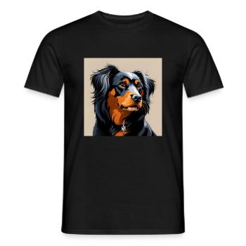 Hund - Männer T-Shirt - Schwarz - Vorne - AI Model Male 178 light (178cm)