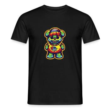 Horror Scary Bears Halloween Swamp Bear - Men's T-Shirt - black - Front - AI Model Male 178 light (178cm)