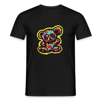 Horror Scary Bear Halloween Safari Bear - Men's T-Shirt - black - Front - AI Model Male 178 light (178cm)