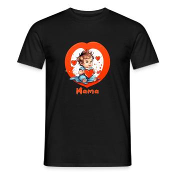 J’aime maman - T-shirt homme - noir - Devant - AI Model Male 178 light (178cm)
