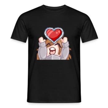 Pillowg1rl Emote mit Herz - Männer T-Shirt - Schwarz - Vorne - AI Model Male 178 light (178cm)