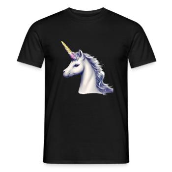 Unicorn Girl Unicorns Mythical Animal Unicorn - Men's T-Shirt - black - Front - AI Model Male 178 light (178cm)