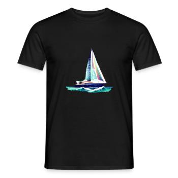 Segelschiff Segler Segelsport Segeln Segelboot - Männer T-Shirt - Schwarz - Vorne - AI Model Male 178 light (178cm)