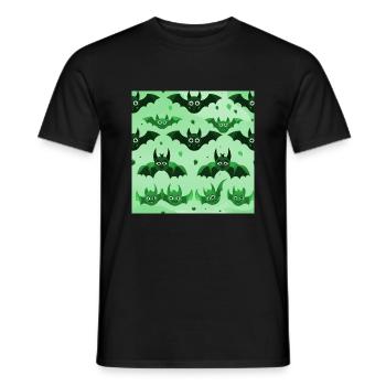 Comic Bat Brigade: Cute Bat Collection - Men's T-Shirt - black - Front - AI Model Male 178 light (178cm)