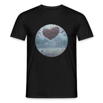 Faire l’amour Pas la Guerre Paix Guerre Amour Romance - T-shirt homme - noir - Devant - AI Model Male 178 light (178cm)