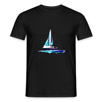 Segelschiff Segeln Segelsport Segler Segelboot - Männer T-Shirt - Schwarz - Vorne - AI Model Male 178 light (178cm)