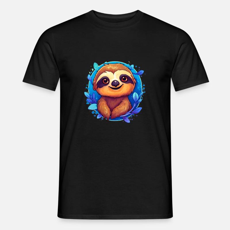 Cute Sloth - Männer T-Shirt - Schwarz