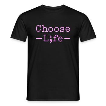Choose life - Männer T-Shirt - Schwarz - Vorne - AI Model Male 178 light (178cm)