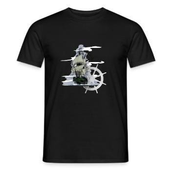 Segelschiff - Männer T-Shirt - Schwarz - Vorne - AI Model Male 178 light (178cm)