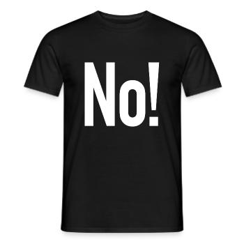 NO! - Men's T-Shirt - black - Front - AI Model Male 178 light (178cm)