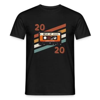 2020 retro vintage anniversary - Men's T-Shirt - black - Front - AI Model Male 178 light (178cm)