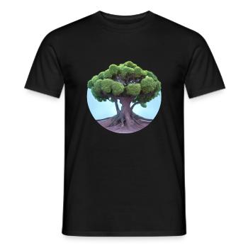 Lebensbaum Yoga Baum des Lebens Meditation - Männer T-Shirt - Schwarz - Vorne - AI Model Male 178 light (178cm)