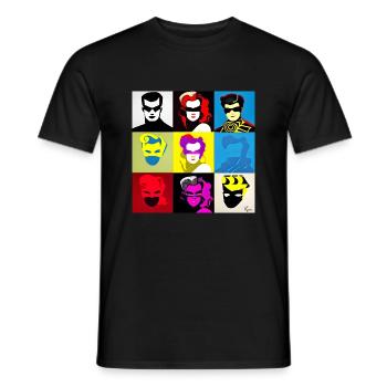 A003 - Männer T-Shirt - Schwarz - Vorne - AI Model Male 178 light (178cm)