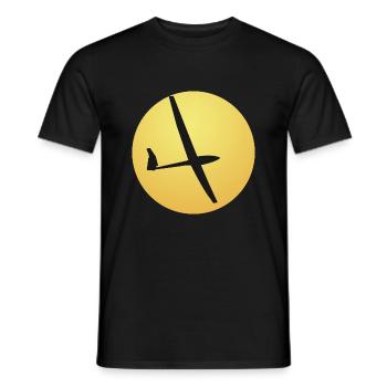 Segelflugzeug - Männer T-Shirt - Schwarz - Vorne - AI Model Male 178 light (178cm)