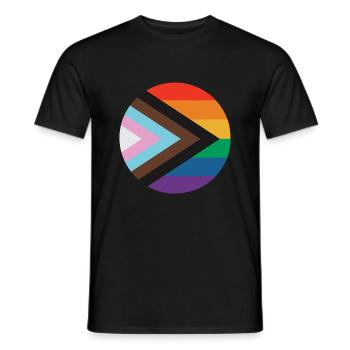 New Pride Flag - Men's T-Shirt - black - Front - AI Model Male 178 light (178cm)
