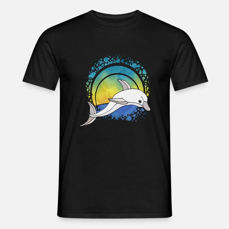 Delfin - Männer T-Shirt - Schwarz