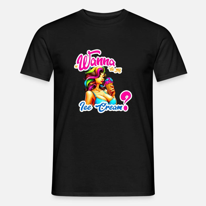 Lust auf Eiscreme? - Männer T-Shirt - Schwarz