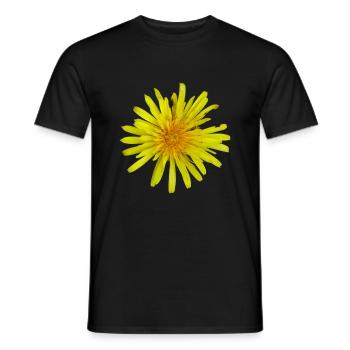 Meadow Pippau Dandelion - Men's T-Shirt - black - Front - AI Model Male 178 light (178cm)