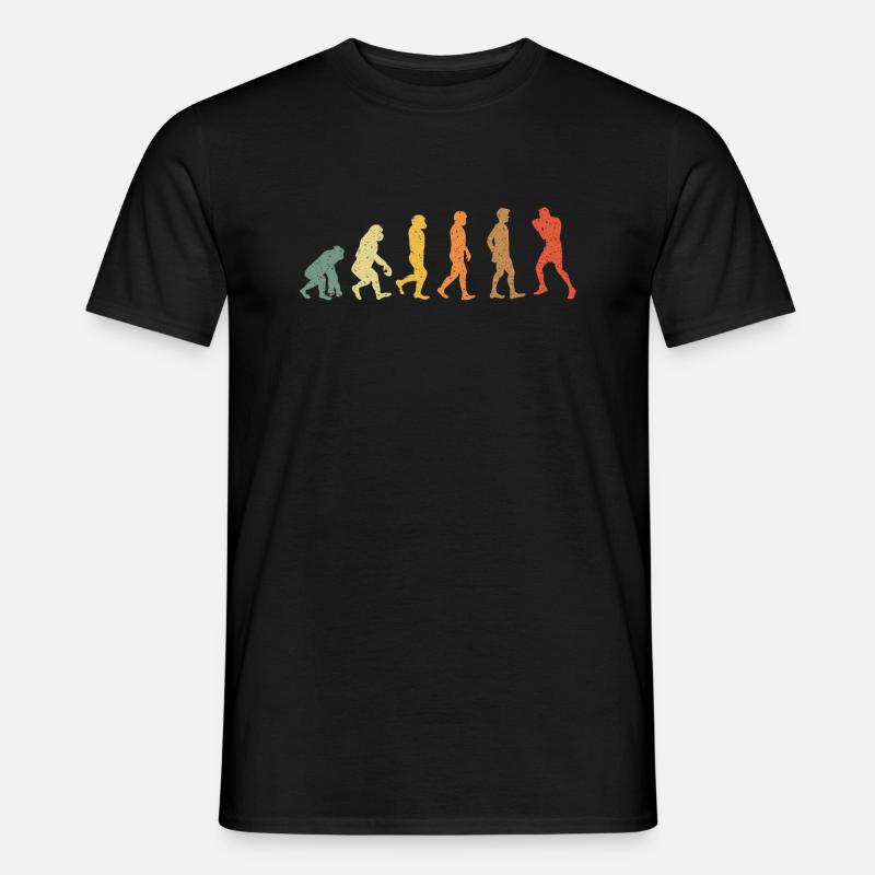 Boîtes Evolution vintage rétro - T-shirt homme - noir