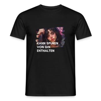 Kann Spuren von Gin enthalten-1 - Männer T-Shirt - Schwarz - Vorne - AI Model Male 178 light (178cm)