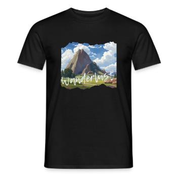 Wandern - Männer T-Shirt - Schwarz - Vorne - AI Model Male 178 light (178cm)