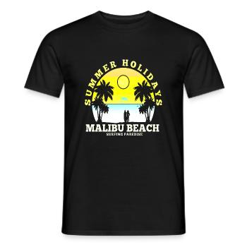 Summer surf croatia beach paradise party vibes Usa - Men's T-Shirt - black - Front - AI Model Male 178 light (178cm)