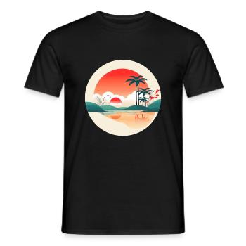 Minimalist Summer - Men's T-Shirt - black - Front - AI Model Male 178 light (178cm)