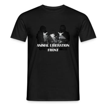 Animal Liberation Front - Men's T-Shirt - black - Front - AI Model Male 178 light (178cm)