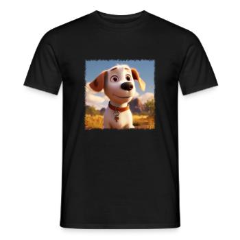 liebevoller Hund - Männer T-Shirt - Schwarz - Vorne - AI Model Male 178 light (178cm)