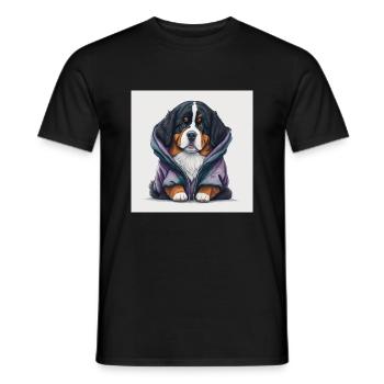 Berner Sennenhund - Männer T-Shirt - Schwarz - Vorne - AI Model Male 178 light (178cm)