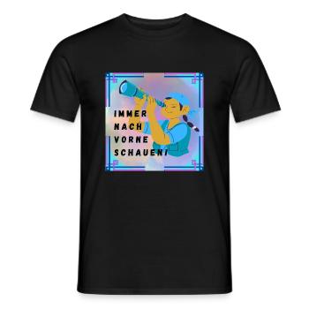 Immer nach vorne schauen - Männer T-Shirt - Schwarz - Vorne - AI Model Male 178 light (178cm)