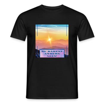 Du darfst anders sein - Männer T-Shirt - Schwarz - Vorne - AI Model Male 178 light (178cm)