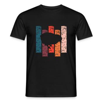 Poussin cadeau Vintage - T-shirt homme - noir - Devant - AI Model Male 178 light (178cm)