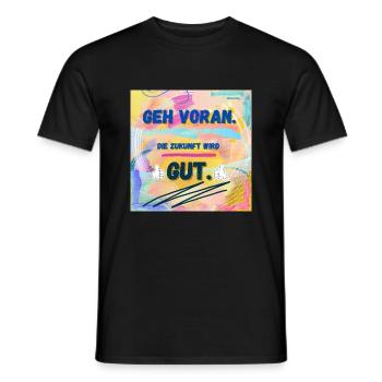 Die Zukunft wird gut - Männer T-Shirt - Schwarz - Vorne - AI Model Male 178 light (178cm)