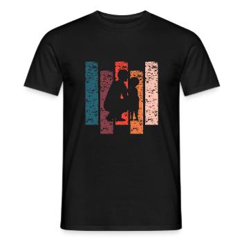 Papa Vintage-Geschenk - Männer T-Shirt - Schwarz - Vorne - AI Model Male 178 light (178cm)