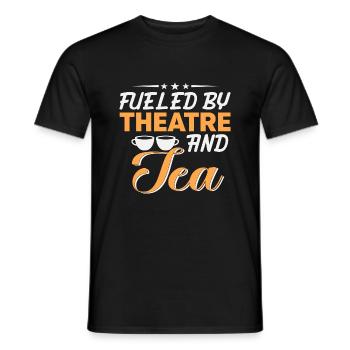 Fueled by Theatre and Tea - Männer T-Shirt - Schwarz - Vorne - AI Model Male 178 light (178cm)