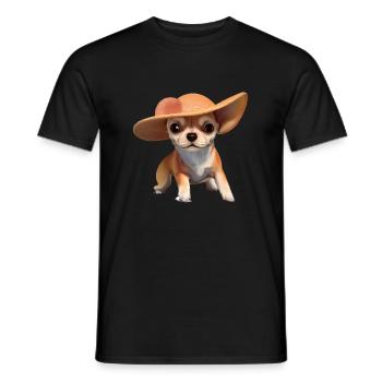 Propriétaire de chien Chihuahua chien Chihuahua chiots - T-shirt homme - noir - Devant - AI Model Male 178 light (178cm)