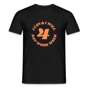 4-Tage Woche - Männer T-Shirt - Schwarz - Vorne - AI Model Male 178 light (178cm)