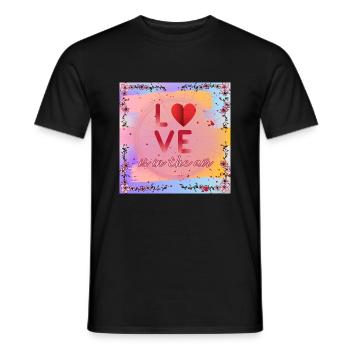 Love is in the air - Men's T-Shirt - black - Front - AI Model Male 178 light (178cm)
