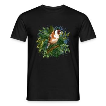 Bunter Vogel - Männer T-Shirt - Schwarz - Vorne - AI Model Male 178 light (178cm)