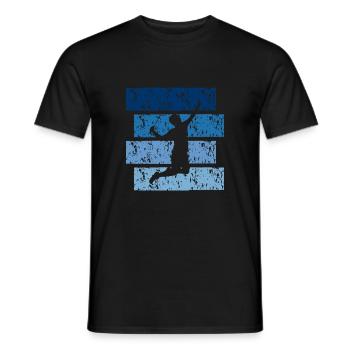 Badminton Vintage-Geschenk - Männer T-Shirt - Schwarz - Vorne - AI Model Male 178 light (178cm)