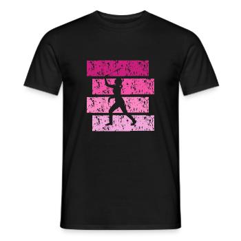 Badminton Vintage-Geschenk - Männer T-Shirt - Schwarz - Vorne - AI Model Male 178 light (178cm)